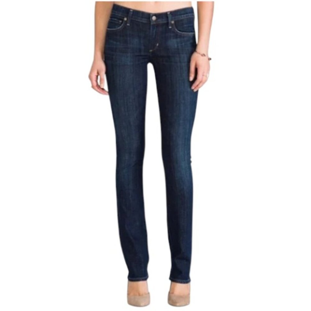 Citizens of Humanity Ava Jeans Dark-Wash Low-Rise Classic Straight Leg Sz 29
